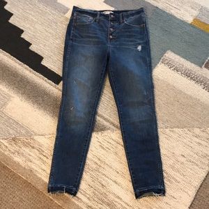 NWT Madewell 10” button fly drop hem jean sz29